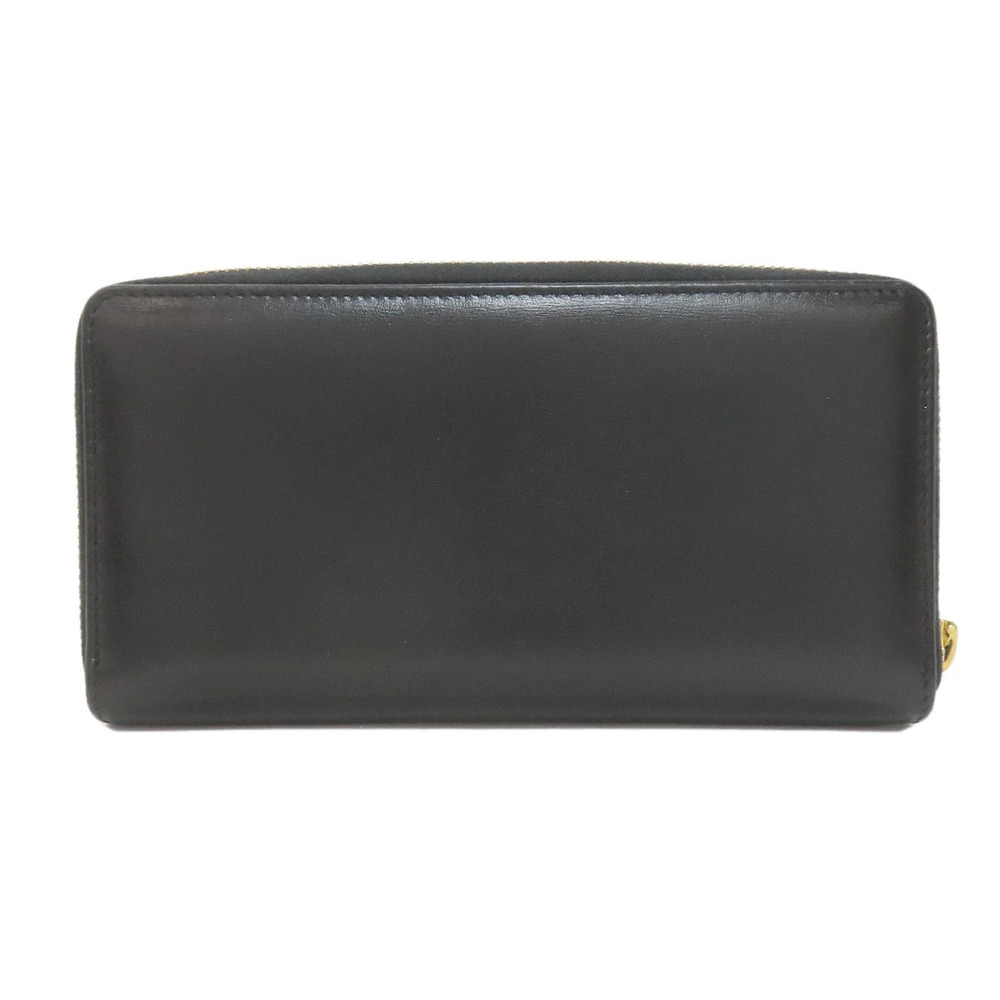 Gucci Long Wallet Leather purse coin Horsebit Black
